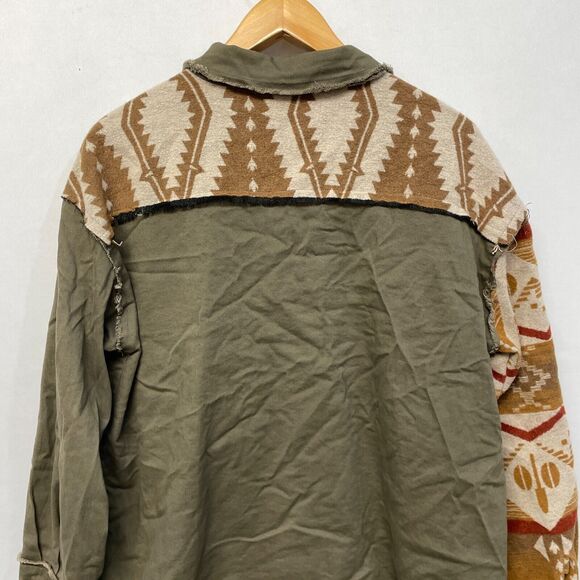 Davi & Dani Women Western Button Snap Shirt Jacket Size Medium Aztec M285 -8 - Picture 12 of 15